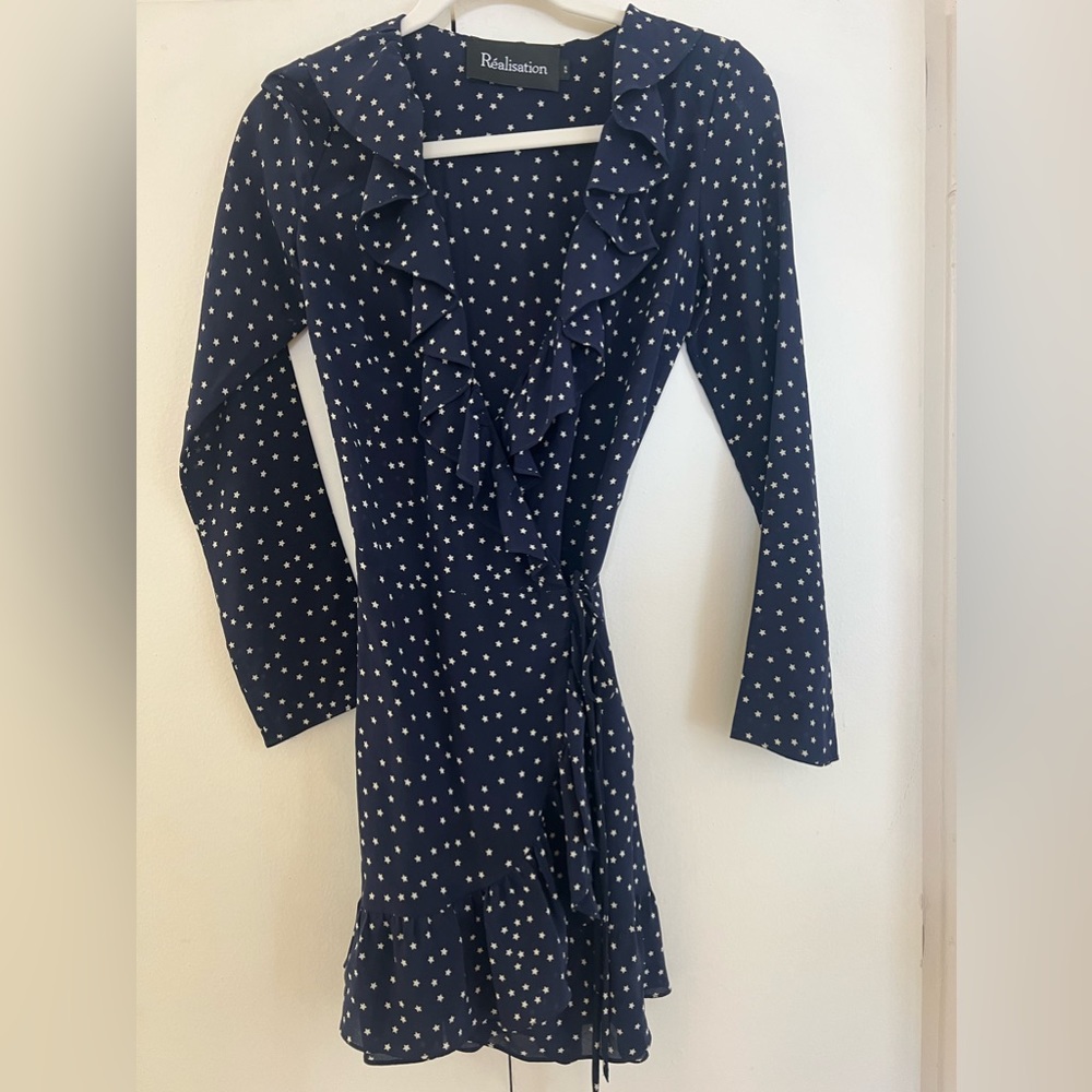 Realization Par The Alexandra Dress in Navy Star XS
